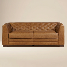 Load image into Gallery viewer, Essex 86" Leather Pull-Out Convertible Sleeper Sofa

