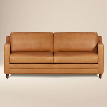 Load image into Gallery viewer, Harper 82" Leather Pull-Out Convertible Sleeper Sofa
