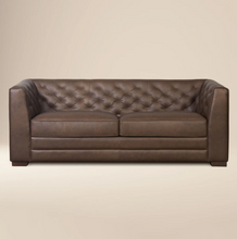 Load image into Gallery viewer, Essex 86" Leather Pull-Out Convertible Sleeper Sofa
