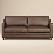 Load image into Gallery viewer, Harper 82" Leather Pull-Out Convertible Sleeper Sofa
